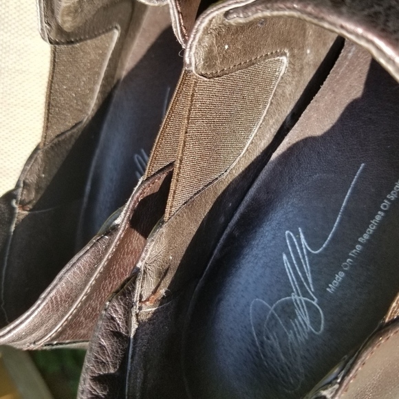 Donald Pliner Brown Metallic Driving Moccasins 9N - Picture 5 of 8